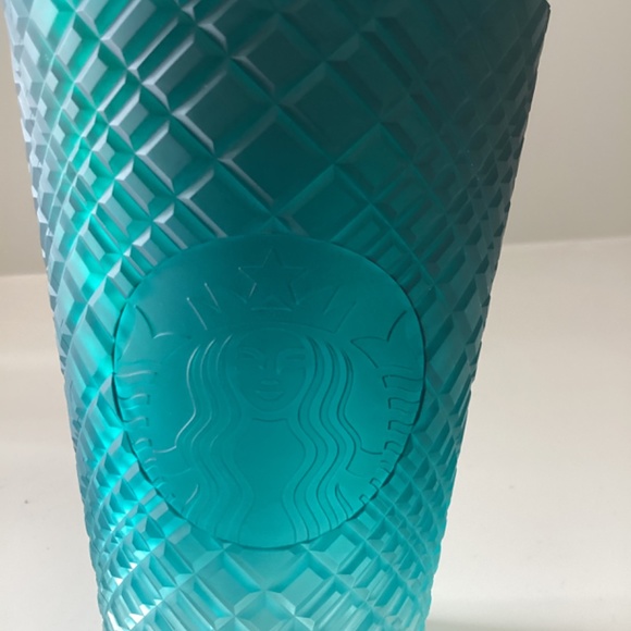 New Starbucks Jeweled Aqua Tumbler 16 oz Green Blue Cold Cup Gradient Summer - Picture 2 of 5